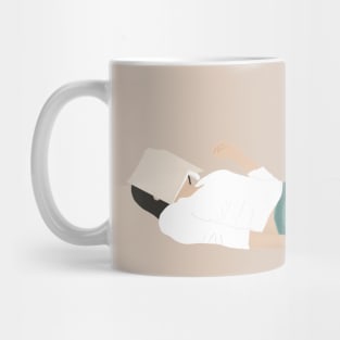 Sleepy bookworm Mug